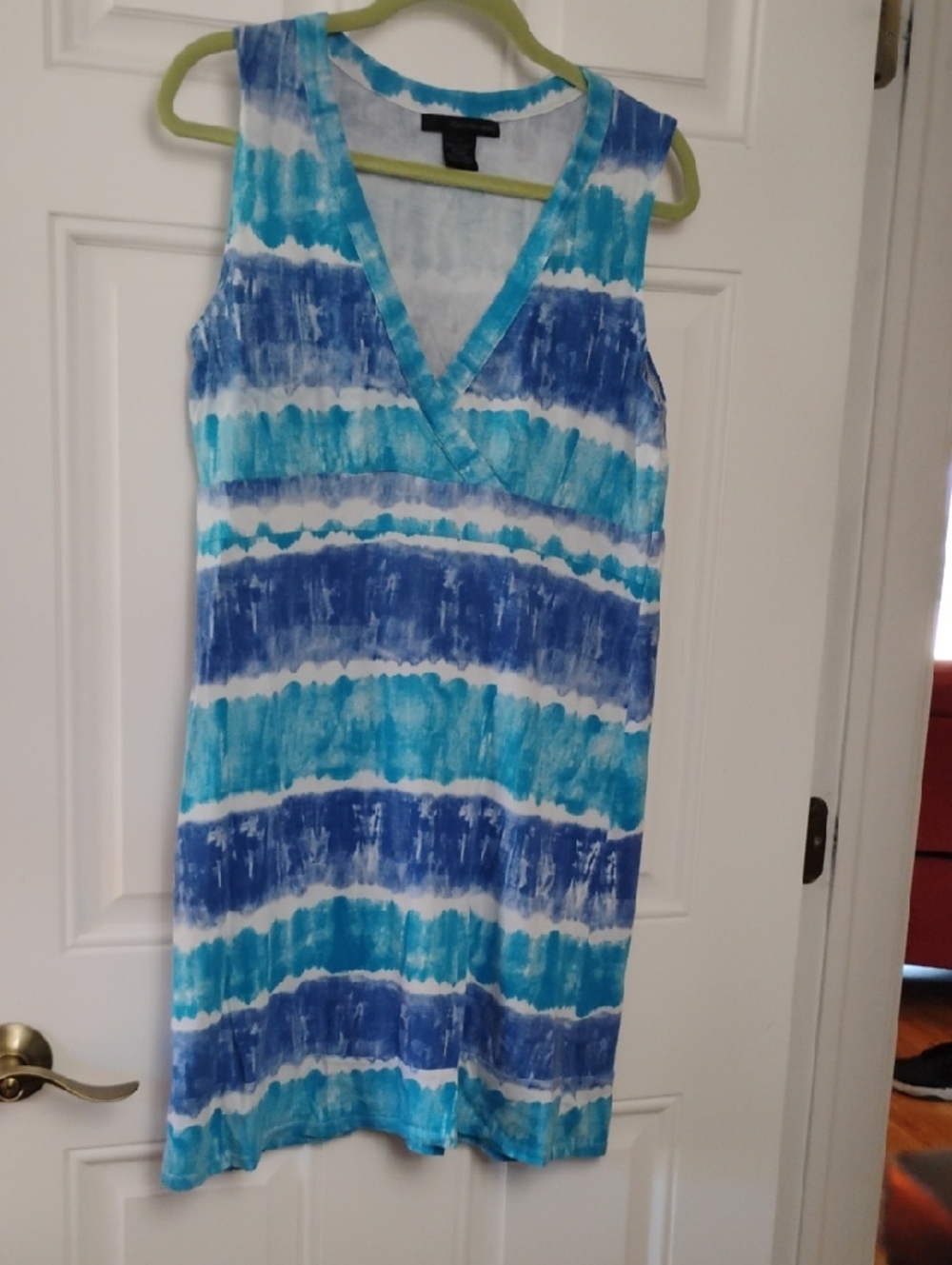 Calvin Klein Jeans Blue Watercolor Stripe Dress